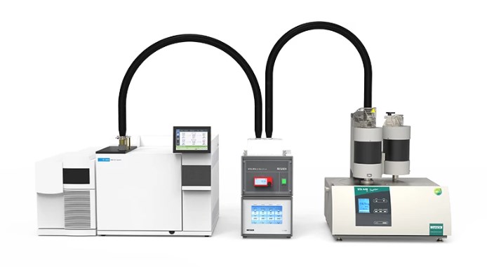 Соединение приборов для обнаружения, разделения и анализа органических компонентов в газовых смесях NETZSCH STA-GC-MS Пылемеры